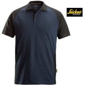 ||Snickers-2750 Tweekleurig-Poloshirt_black_steelgrey_0458|