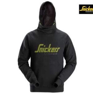 Snickers-2845-Logo-Hoodie_Zwart+0400